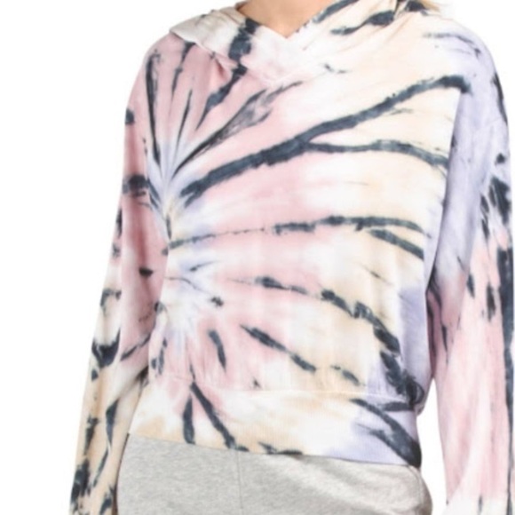 YOUNG FABULOUS & BROKE NWT Tie Dye Kelly Hoodie Size XS in Spiral Pink Lavender - Picture 2 of 16